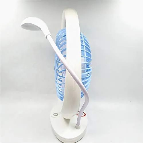 Rechargeable 2 in 1 Tabel Fan With Lamp 7 inchi. 