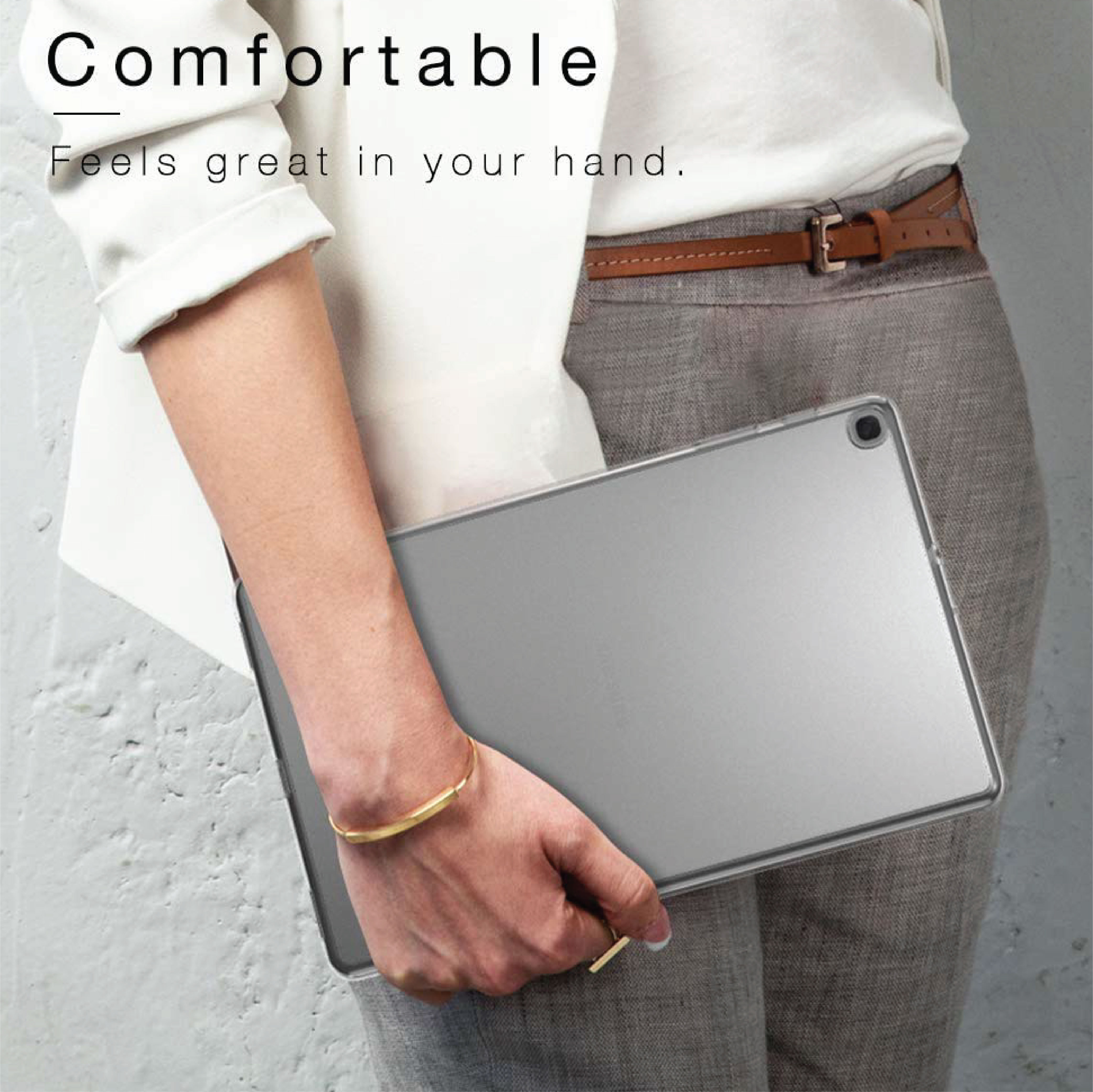 Samsung Galaxy Tab A 10.1 (2019) SMT510/SMT515 Crystal Clear Transperent Tablet Cover + Glass Protector For Samsung Galaxy Tab A 10.1 (2in1 Combo). 