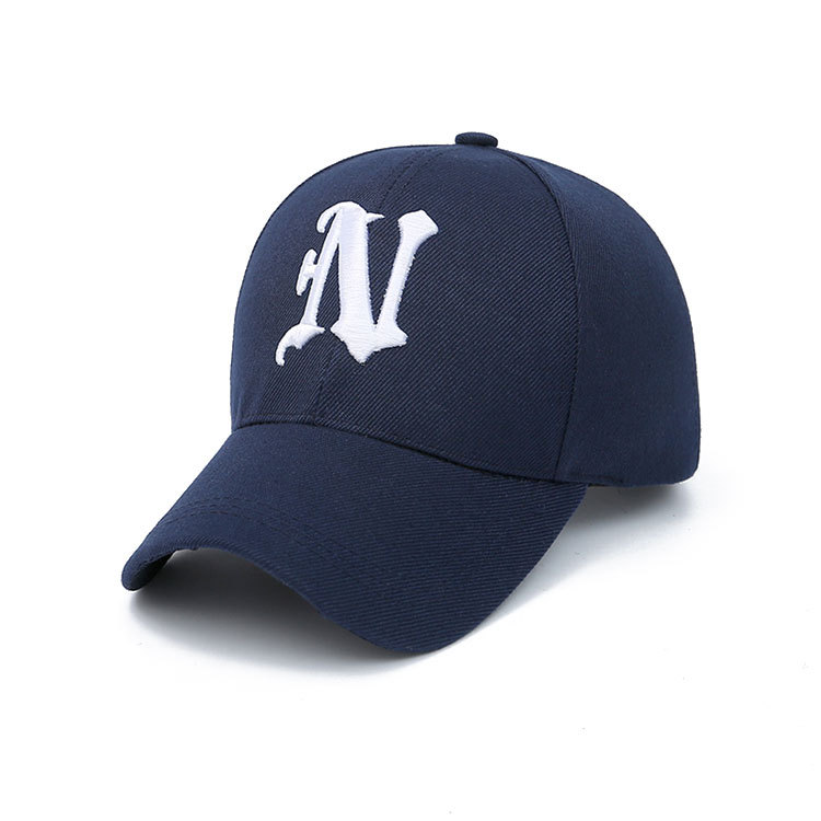 Zhen Yueqi Spring and Autumn Four Seasons Korean Embroidery N Letter Baseball Cap Men's and Women's Same Sunshade Tongue Hat Wholesale