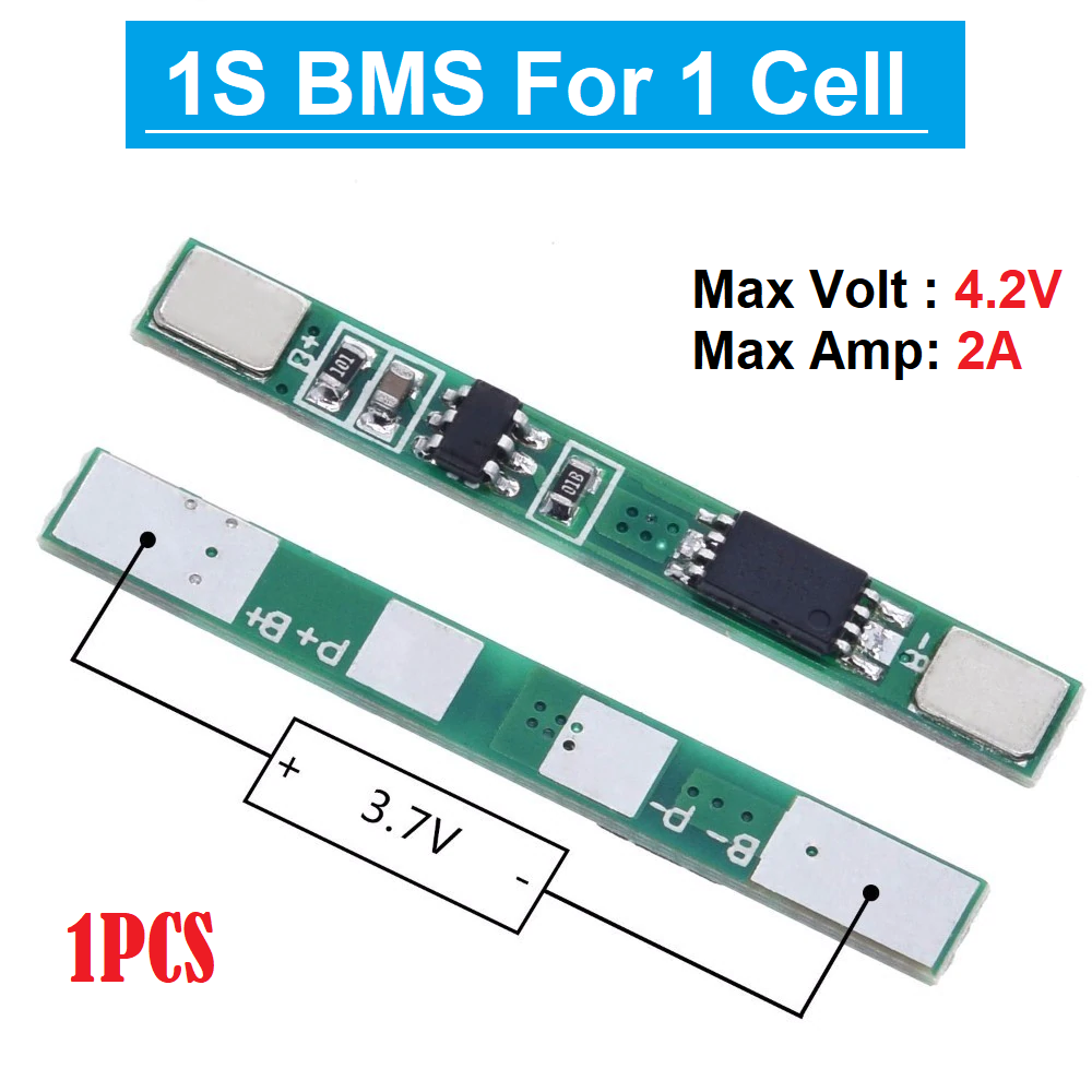 BMS Battery Protection Board 1S 3.7V 3A li-ion 18650 AA AAA Lipo Li-ion Lithium Battery BMS Charger Protection Module Board Circuit. 