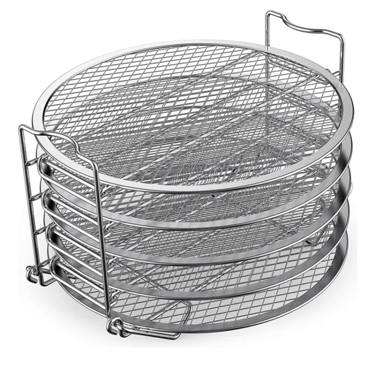 3-layers Air Fryer Rack Stainless Steel Stackable Grid Grilling