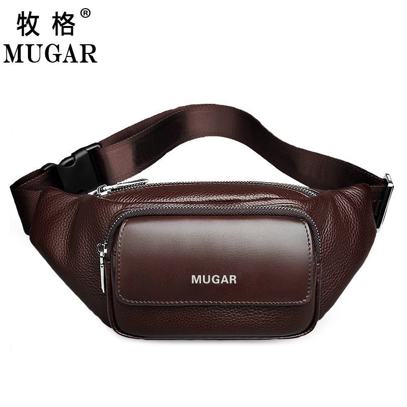 Waist Bag Men's Multi-Functional Office Shoulder Bag Large Capacity Practical Waterproof and Hard-Wearing Business Checkout Business Cell Bag Men. 