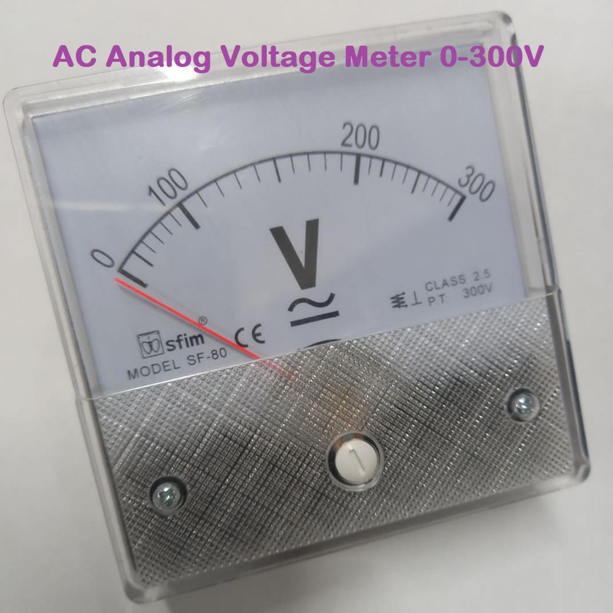 VOLTAGE Meter AC Analog Voltage Meter 0-300V Gauge Square Panel AC 0-300V Volt Voltage Meter 300V Analog Panel Volt Voltage Meter 85L1 For AC 220V Line Powerpoints Switches & Savers