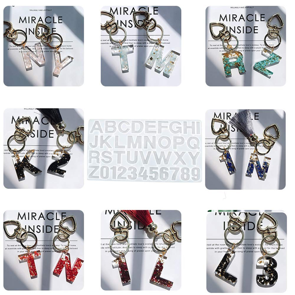 Resin Molds Letters Large Silicone Molds for Resin Jewelry Resin Casting Molds Alphabet DIY Crafting. 