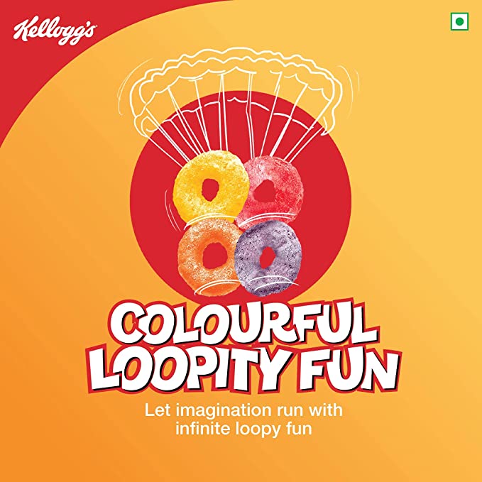 Kellogg's Froot Loops Crunchy Multigrain Breakfast Cereal 285gm. 