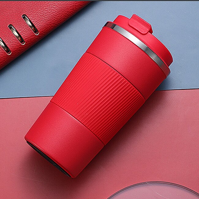 380ml/510ml Double Stainless Steel Coffee Thermos Mug with Noan-slip Case Car Vacuum Flask Travel Insulated Bottle. 