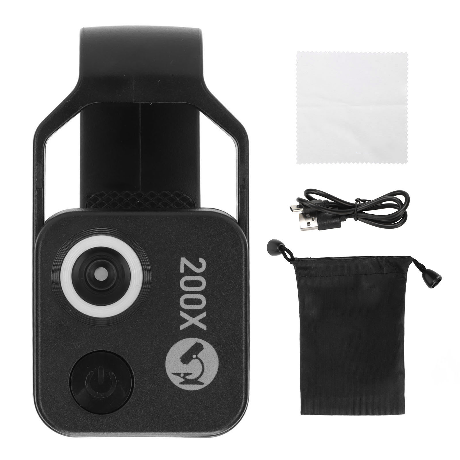 200X Zoom telefon Mini cep mikroskop CPL Lens ile LED ışık cep telefonu harici Lens taşınabilir telefon mikroskop kamera. 