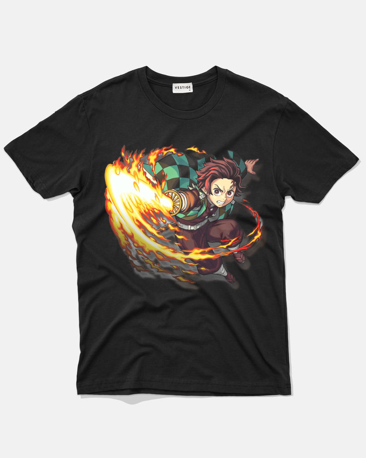 Demon slayer tanjoro nezoka anime print premium quality t-shirt for girl and woman