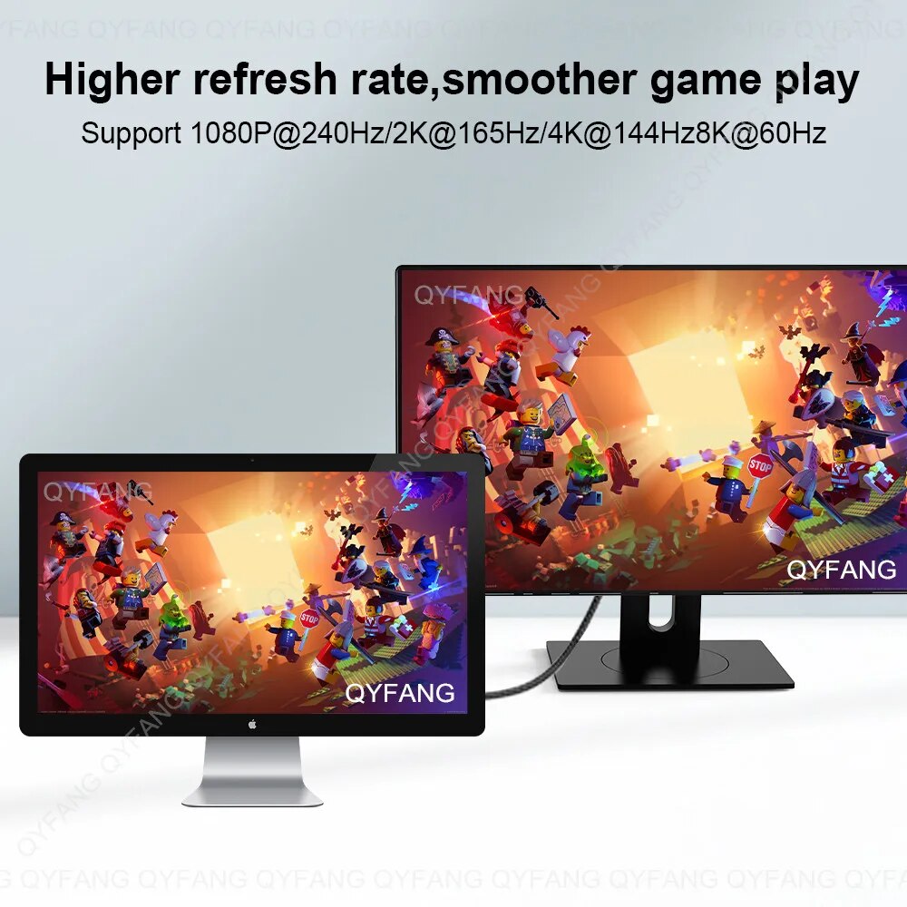 USB C to DisplayPort 165Hz Cable 8K Thunderbolt4 to Display port For MacBook Pro M1 Samsung HuaweiUSB C to DP1.4 240Hz Cable. 