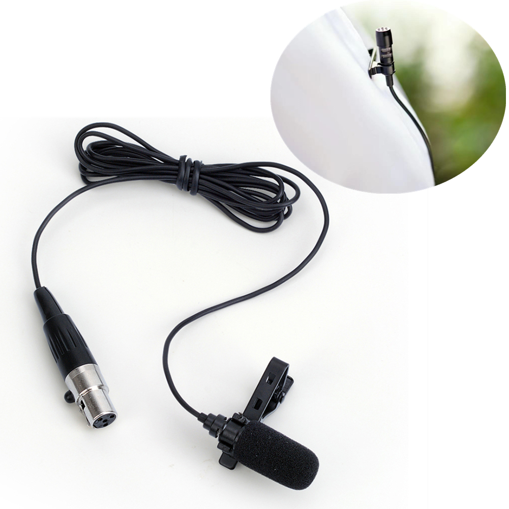 3.5mm Mini Lavalier Microphone Lapel Mic XLR 3-Pin XLR 4-Pin For Mobile Phone PC Laptop Speaking Vocal Audio. 