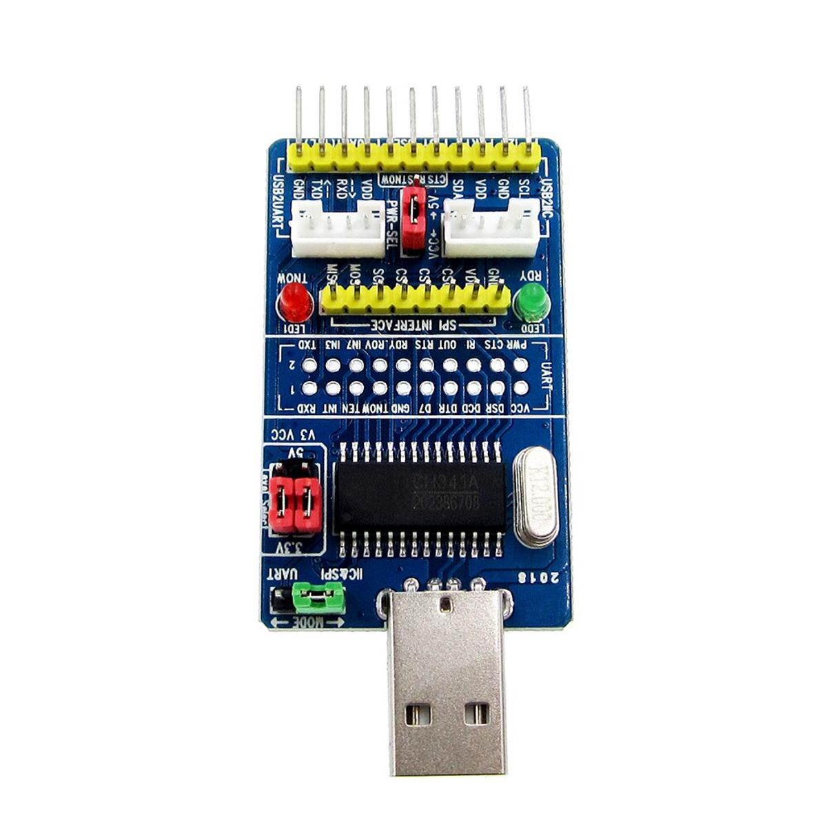 CH341A USB to SPI I2C IIC UART TTL ISP Serial Adapter Module EPP/MEM Converter For Serial Brush Debugging RS232 RS485