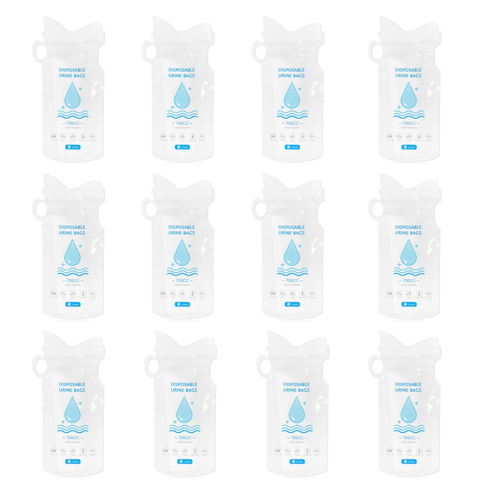 12Pcs Disposable 700Ml Portable Emergency Urine Bag,Leak-Proof Toilet