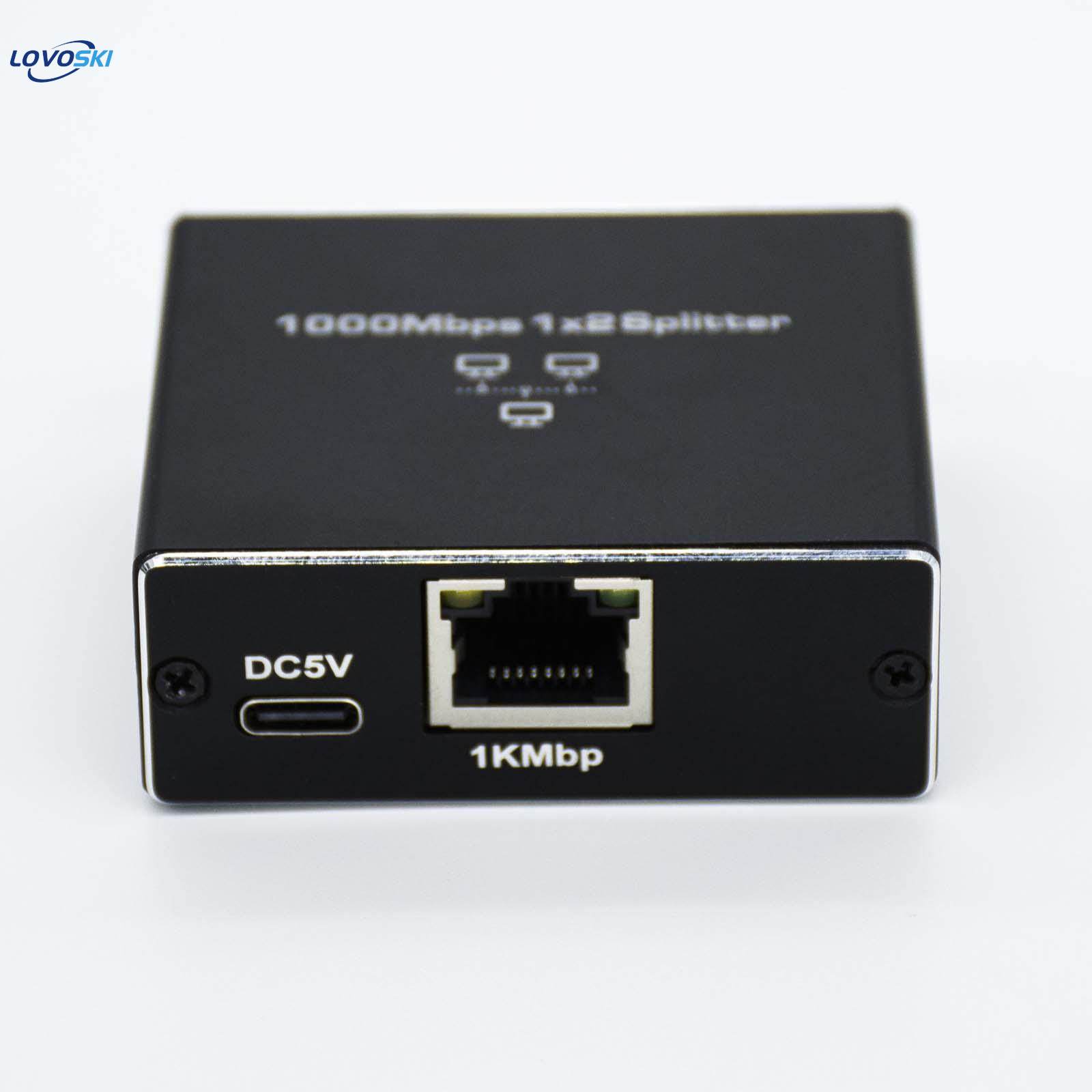 Gigabit Network Splitter Plug and Play Ethernet Splitter 1 to Speed Traffic Optimization. 