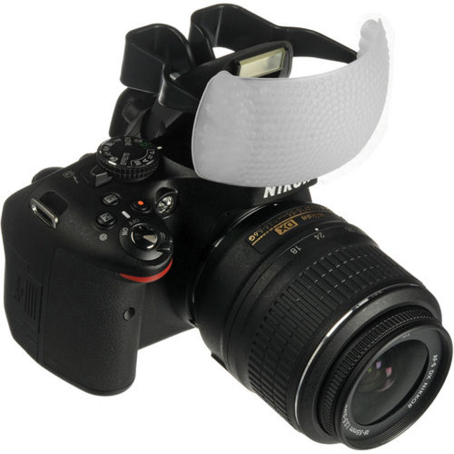 White Color Puffer Pop-Up Flash Soft Diffuser Dome For Canon Nikon Pentax DSLR