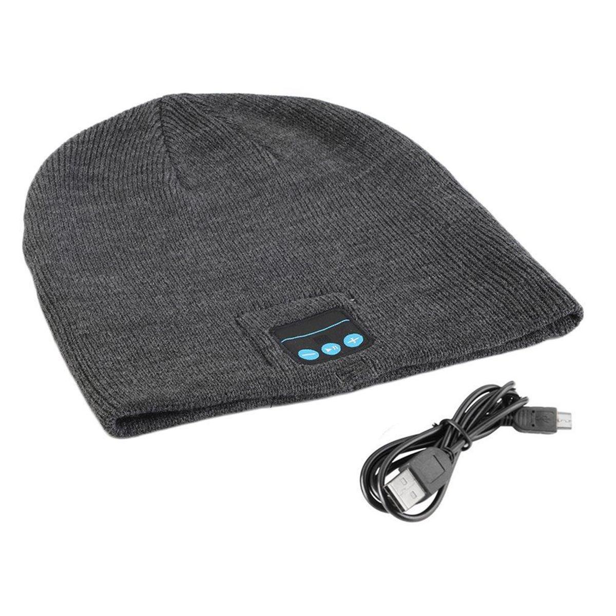 Soft Warm Beanie Hat Bluetooth Music Smart Cap Headset Speaker with Mic