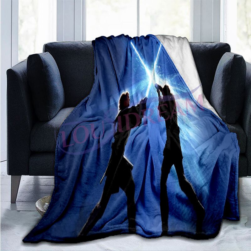 【2023NEW】Newest Space Jesus Print Obi-Wan Kenobi Blanket Warm Plush Cozy Home Throw Blanket for Beding Comfortable Couch Lightweight. 
