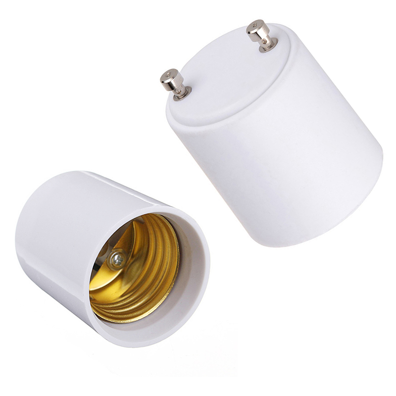 GU24 to E27 White LED Light Lamp Bulb Adapter Holder Socket. 