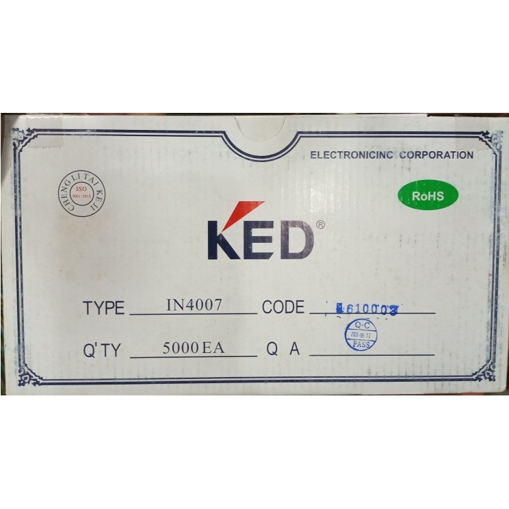 50pcs - Diode 1N4007 1000V 1A General Purpose Rectifier Diode   IN4007. 