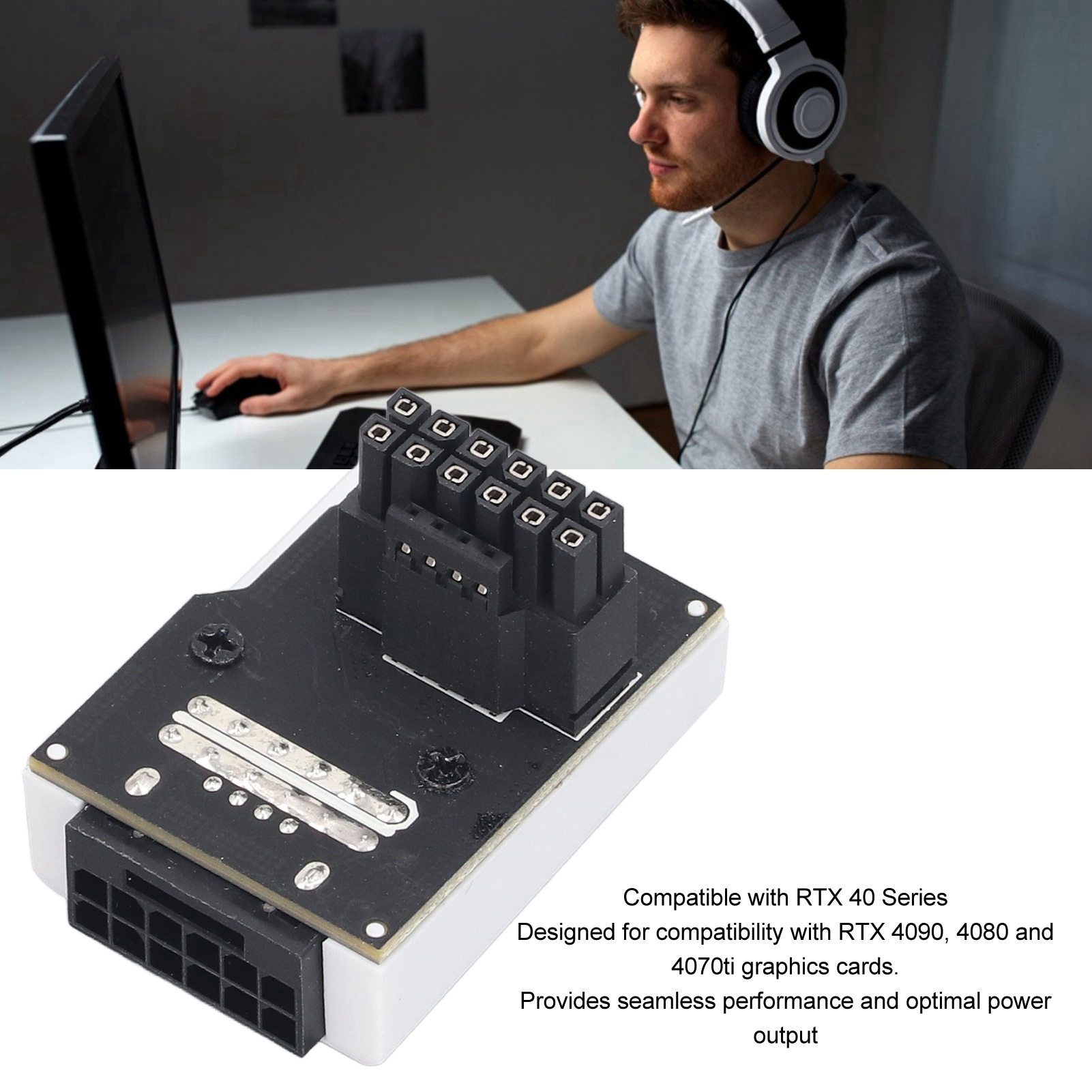 Right Angle GPU Power Bridge, 12VHPWR Compact 12 4 Pin Angle Connector Power Adapter for RTX 4090 4080 4070ti. 