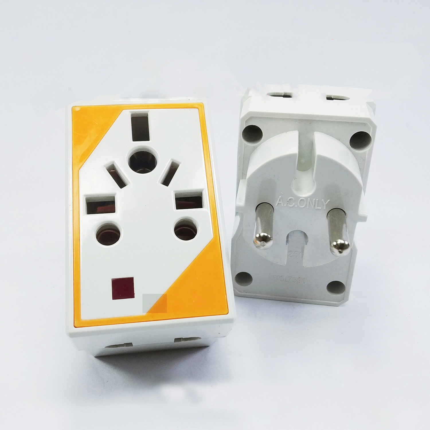 2 Pin Multi Socket Plug Adapter for Home Uses - 16AMP