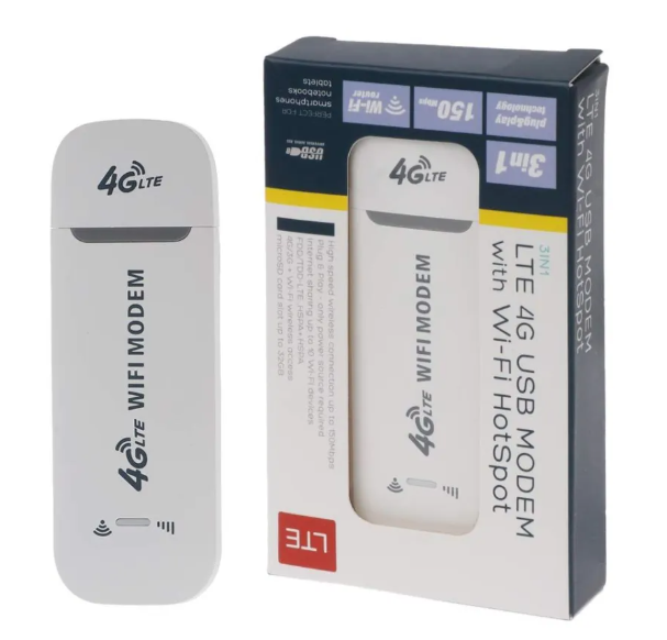 3G/4G LTE All Operator SIM Supported WiFi Modem & Wi-Fi HotSpot Wireless USB Dongle (150Mbps,)