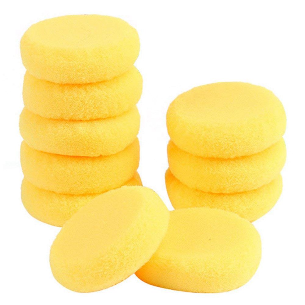 Delicate product 10pcs Round Synthetic Artist Paint Sponge Craft Sponges for Painting Pottery Watercolor Art Sponges Yellow 2.75inch