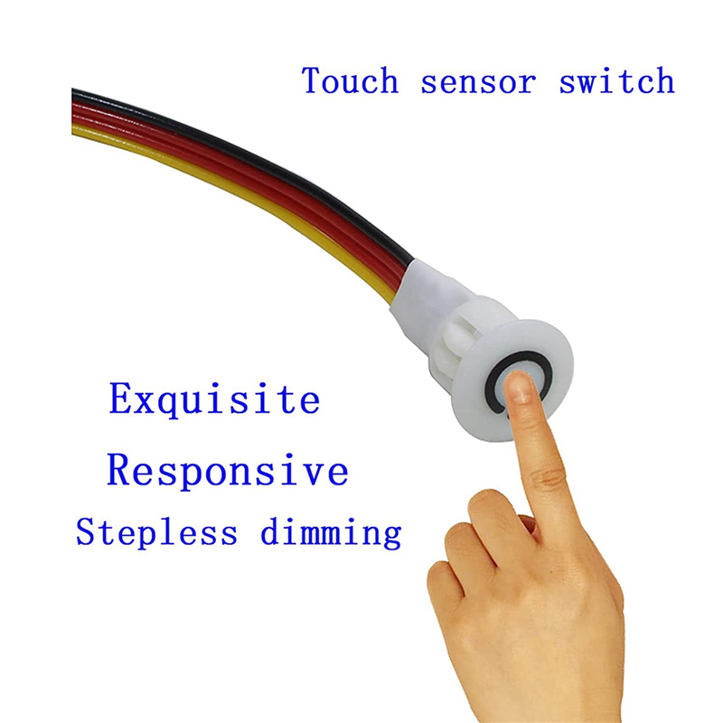 TWEXQNY 6Pcs Touch Dimmer Switch DC3.7V 5V 12V Stepless Dimmer Switch Sensor for LED Light, RV, Cabinet, Wardrobe and Strip. 