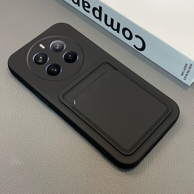 Phone case Realme 12 Pro Back Cover Soft Card Holder Slot Silicone Wallet Cover Back cover Realme 12Pro + case