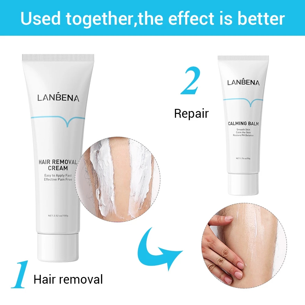 LANBENA Hair Removal Cream Removal Depilation Gentle Not Stimulating Repairing Painless Epilator Nourishing Effective Body Care. 