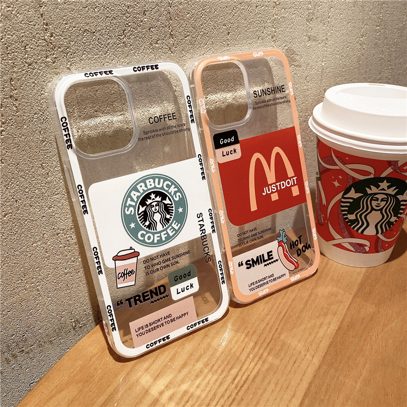For Samsung Galaxy S24 Ultra S24 Plus Case Cartoon Hamburger Coffee Pattern TPU Soft Fashion Shockproof Transparent for Galaxy S24 Plus S24 Ultra Back Cover. 