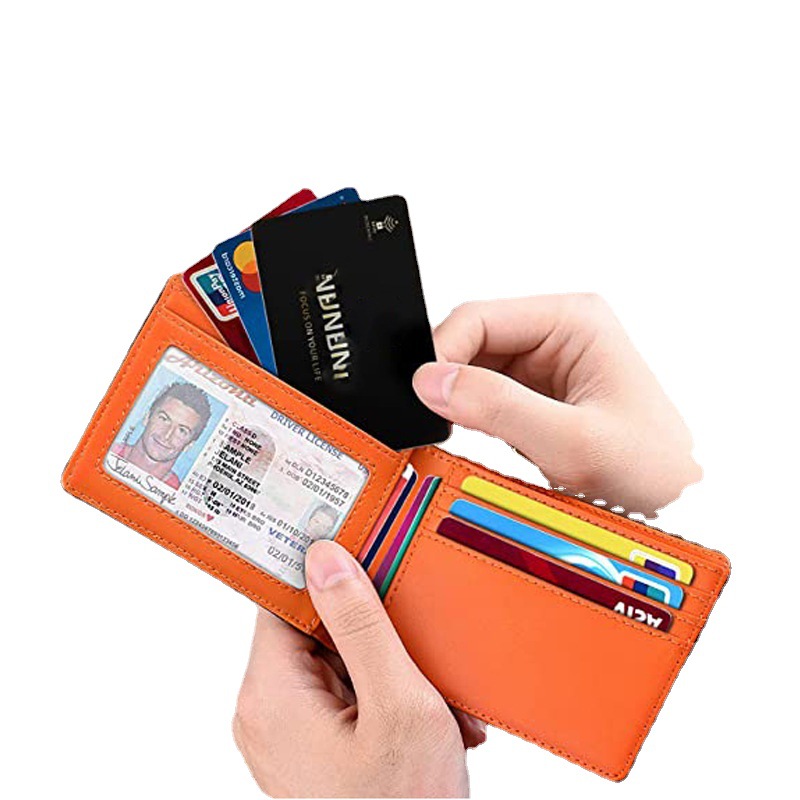 2024 Cross border Wallet en's Wallet Short and hin Anti theft rushing Wallet ulti tional Card ag. 