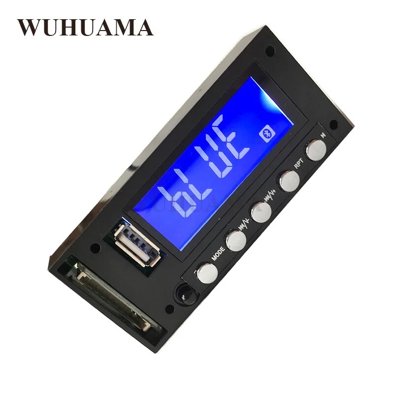 Bluetooth Car Stereo FM Radio MP3 Audio Player Module DC/AC 7/12/16V USB SD Mono Dot Matrix Blue LED Display Autoradio. 
