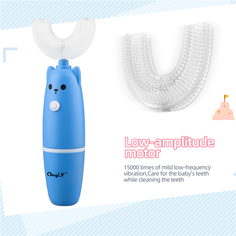 Sonic Electric Toothbrush Kids Automatic U Shape Head Children Brush