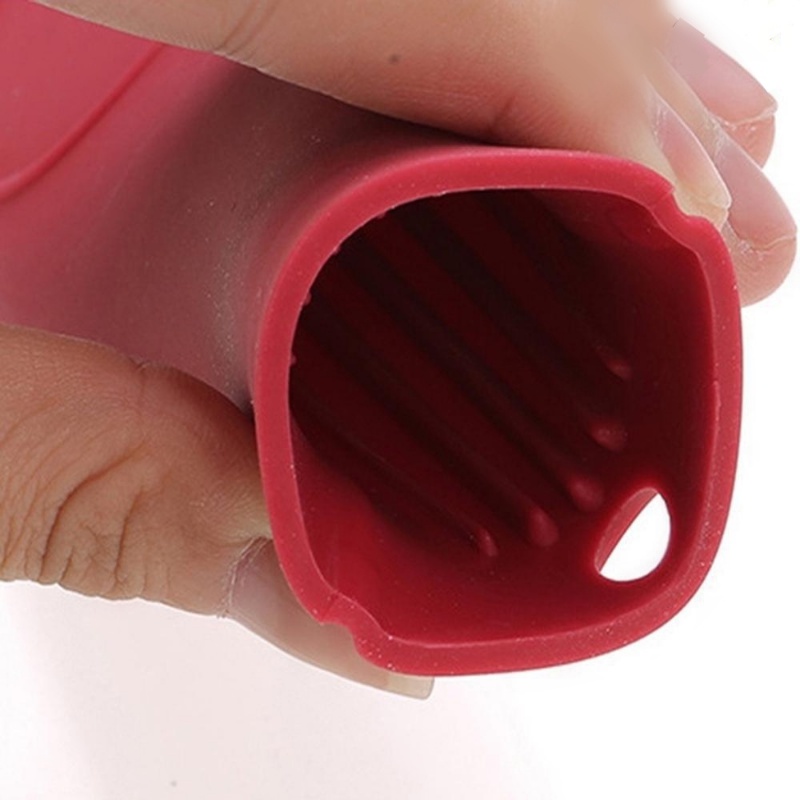 1Pc Kitchen Soft Silicone Heat-resistant Scald-proof Handle Non-slip Pot Handle Tool. 