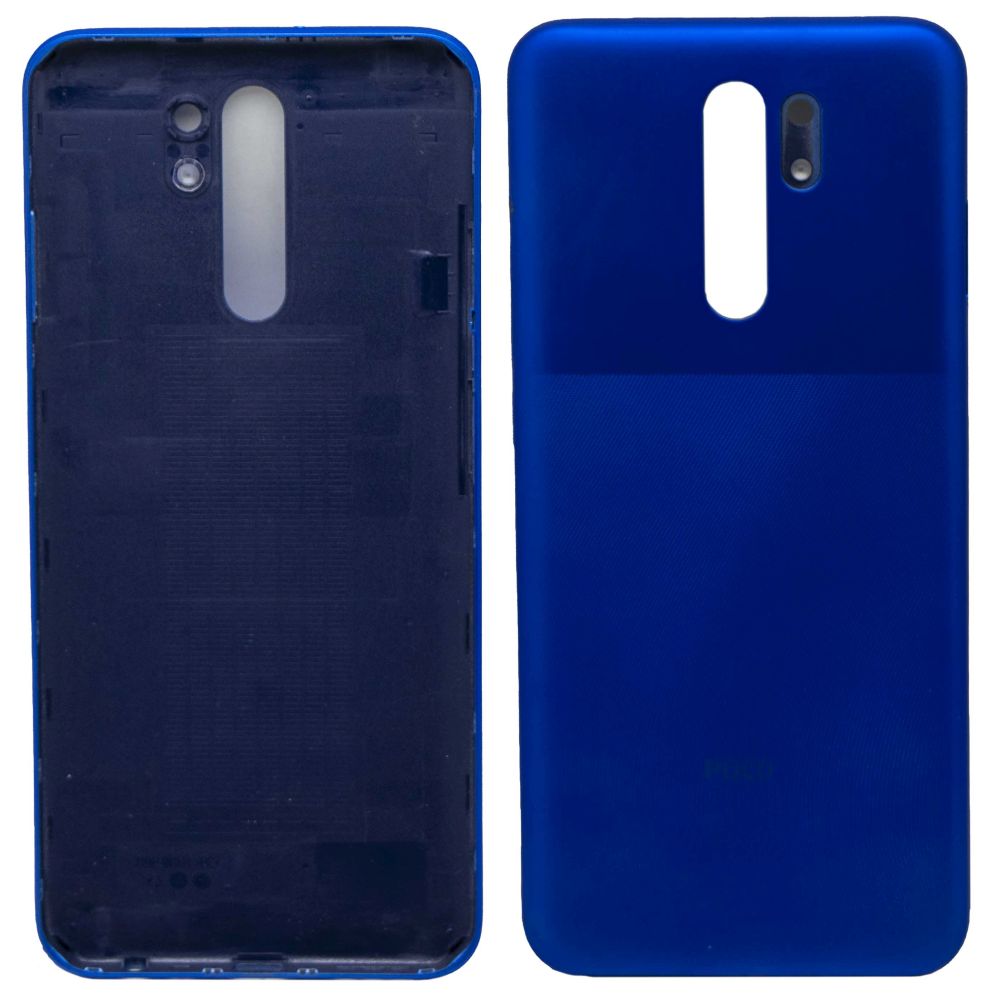 Xiaomi Poco M2 - ( Polycarbonate Plastic ) Casing / Back Shell / Back Panel / Battery Cover / Back Door / Back Replacement Part with Button. 