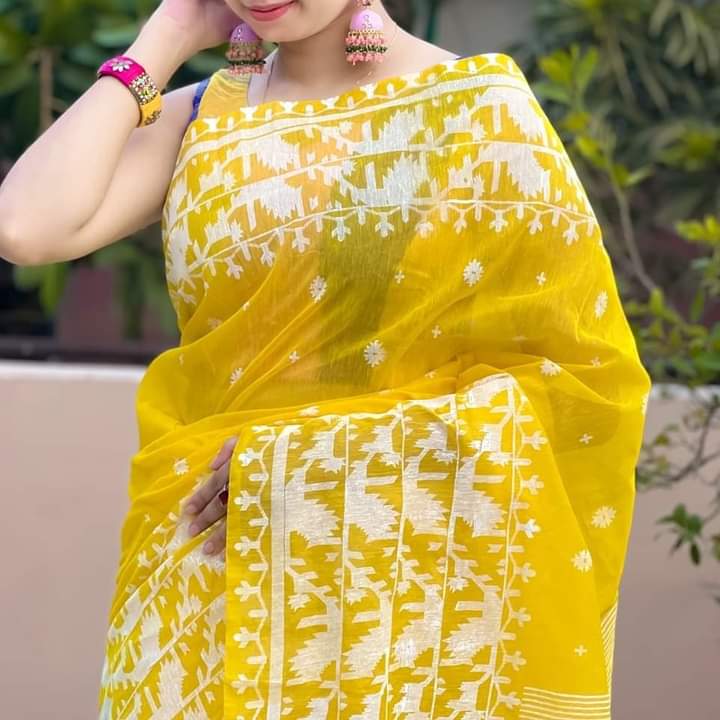 Screen Print Half Silk Saree For Woman