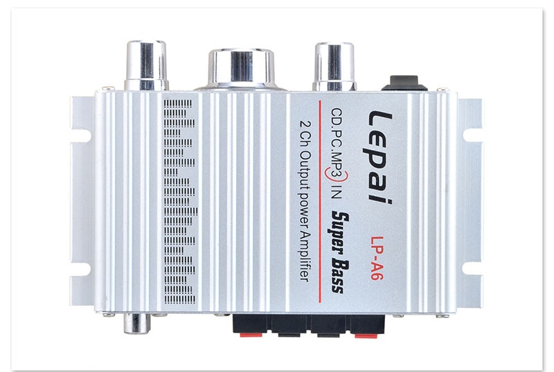 Lepy A6 s 2x15W 2.0 Channel Mini Stereo Class AB dac Bass And Treble Adjust DC 12V For Car Amp - With wer. 