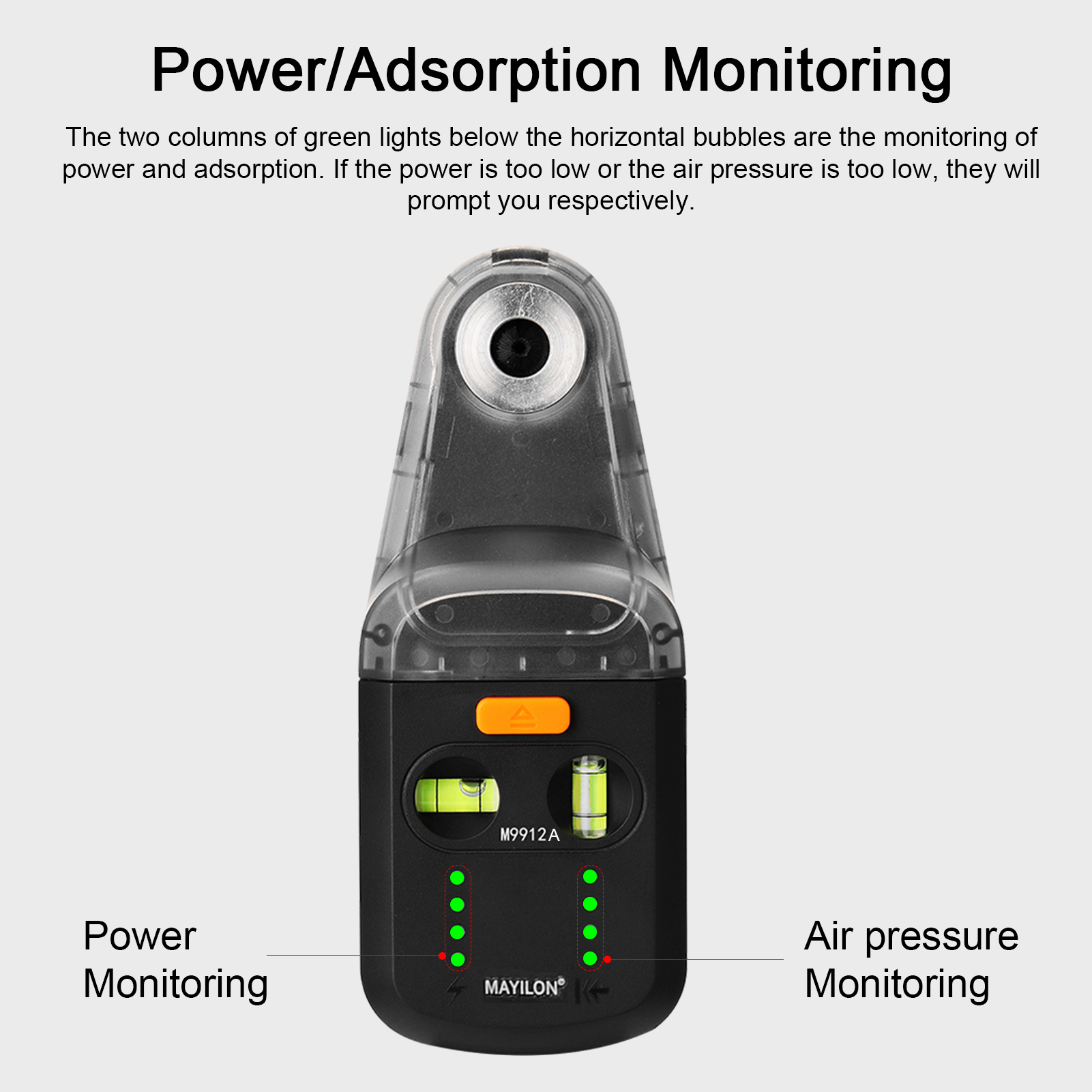 KOGEEK MAYILON Electric Drilling Dust Collector  La-ser Level 2 In 1 Functions Household Wall Electric Suction Vacuum Drilling Dust Collector Dust Cleaning Suction Tools with  La-ser Level Function 5KG Load Capacity Bracket. 
