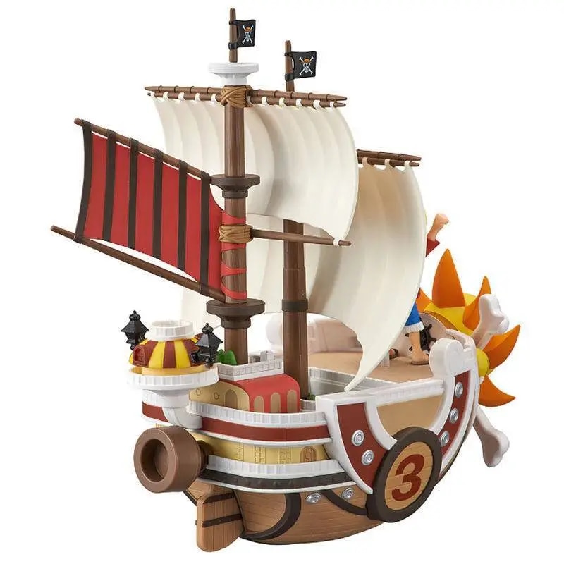 One Piece Ship Figure Luffy Model Toy Peripheral Super Cute Mini Boat Assembled Model One Piece Ship Blind Box Kid Birthday Gift. 
