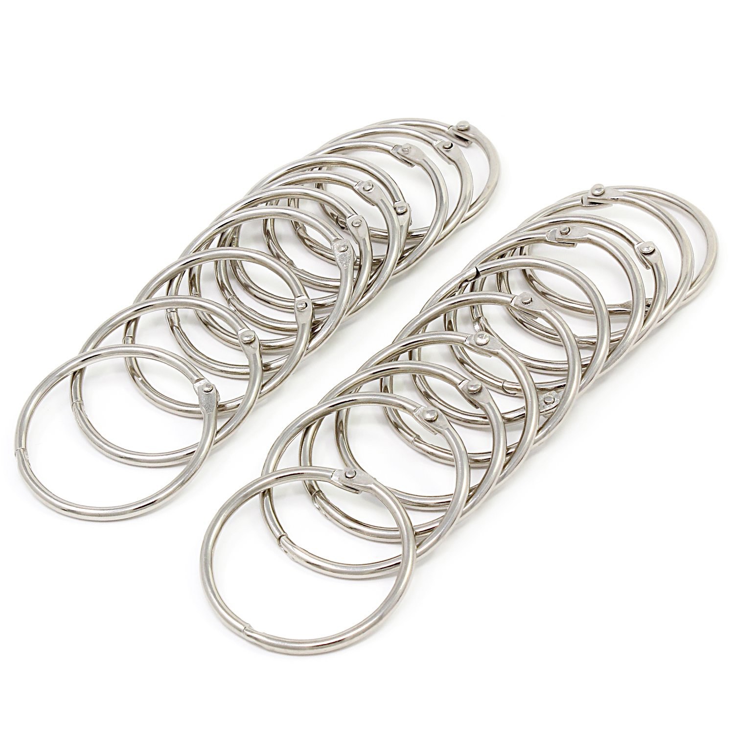 100Pcs 25Mm Loose Leaf Binder Rings Key Rings Book Rings Binder Rings