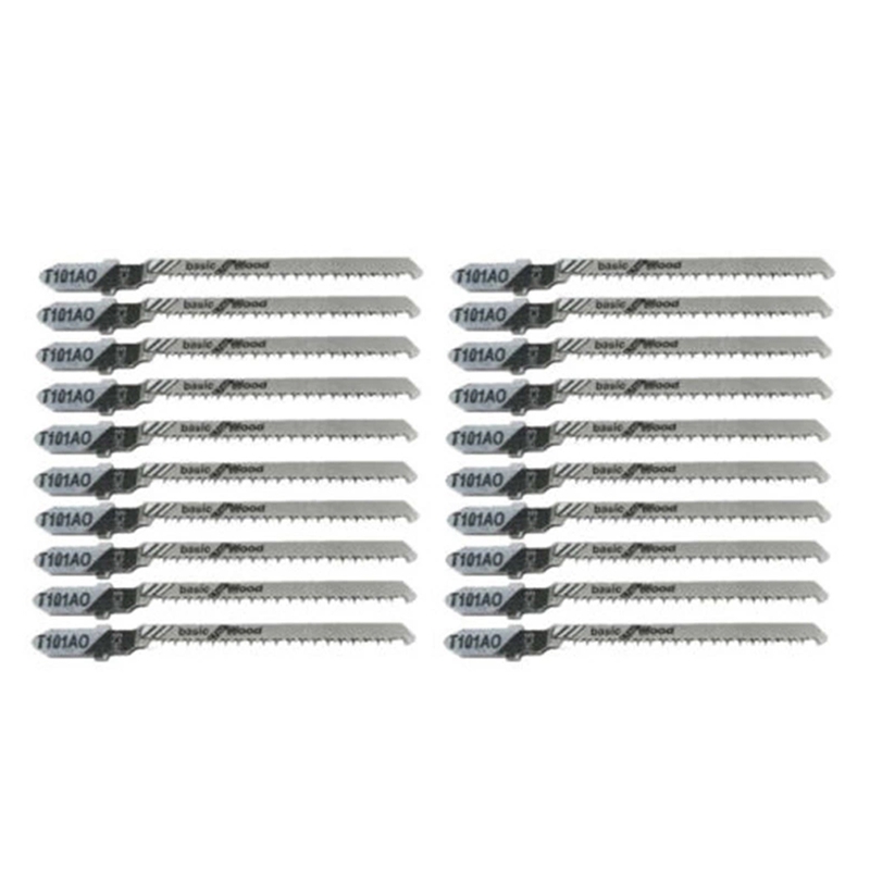 20Pcs Reciprocating Jigsaw T101AO T-Shank Multi Jig Saw s for Wood Plastic Cutting Disc