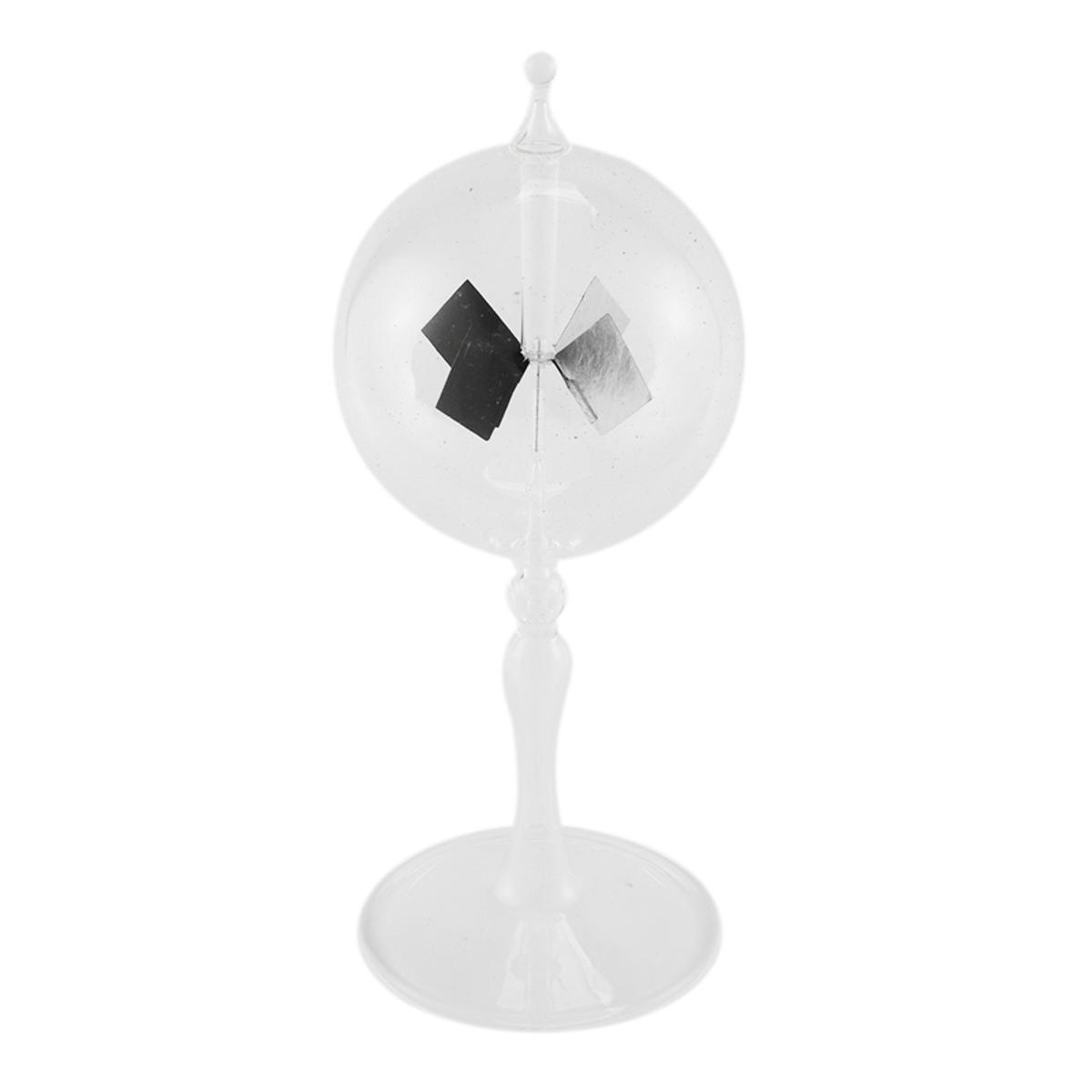20.5cm Glass Windmill Solar Powered Crookes Radiometer Light Mill/Educational Teaching Study Tool/Office Home Decoration