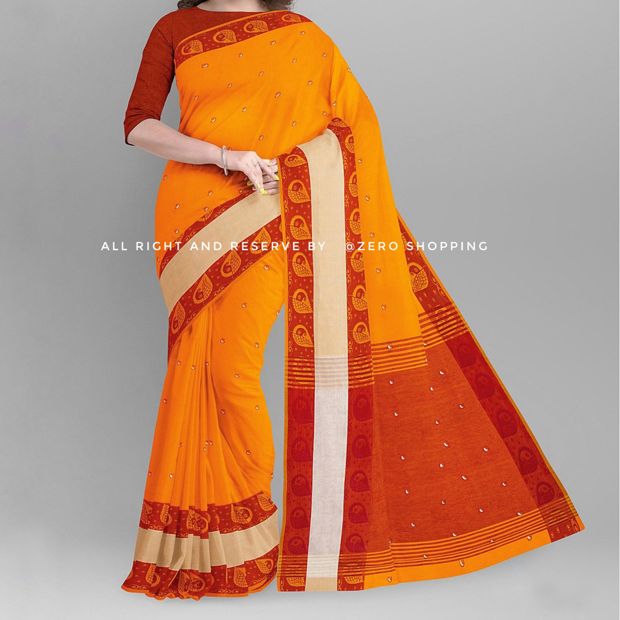 Boishakhi, Falgun, Bridal Ceremony & Formal Useable Sharee  with running blowa piece