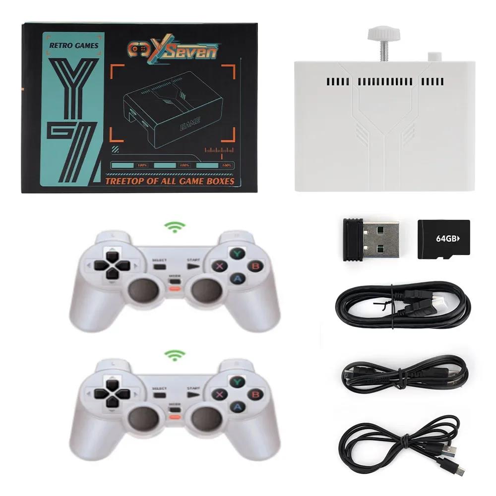 NEW Y7 Video Game Console Linux System 64G/128G/256G Built 12000 Games Rechargeable Wireless Handle Video TV Game Stick Plug