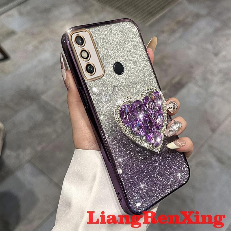 Casing TECNO SPARK 6 GO TECHNO SPARK 6 GO phone case Softcase Silicone shockproof Cover new design luxury Airbag bracket for girl with holder SFQNZJ01. 