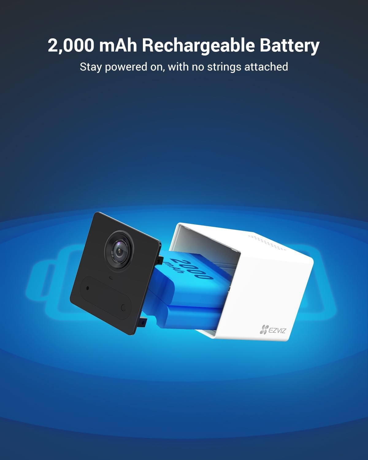 EZVIZ CB2 2MP 2000 mAh up to 50 day backup Battery Powered Camera Wi-Fi IP Security Camera with Magnetic Mount, Type C Port. 