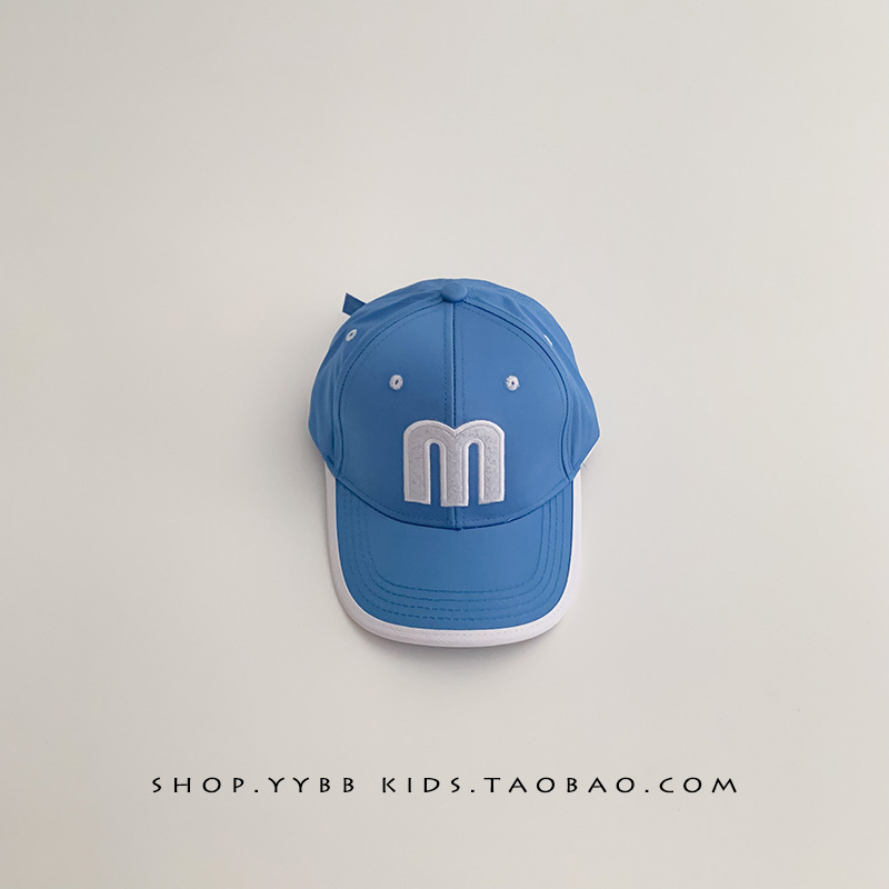 Children's Hats Spring and Autumn Boys and Girls Sun Hat Large Brim Korean Alphabet Baby Peaked Hat Sun Protection Baseball Cap