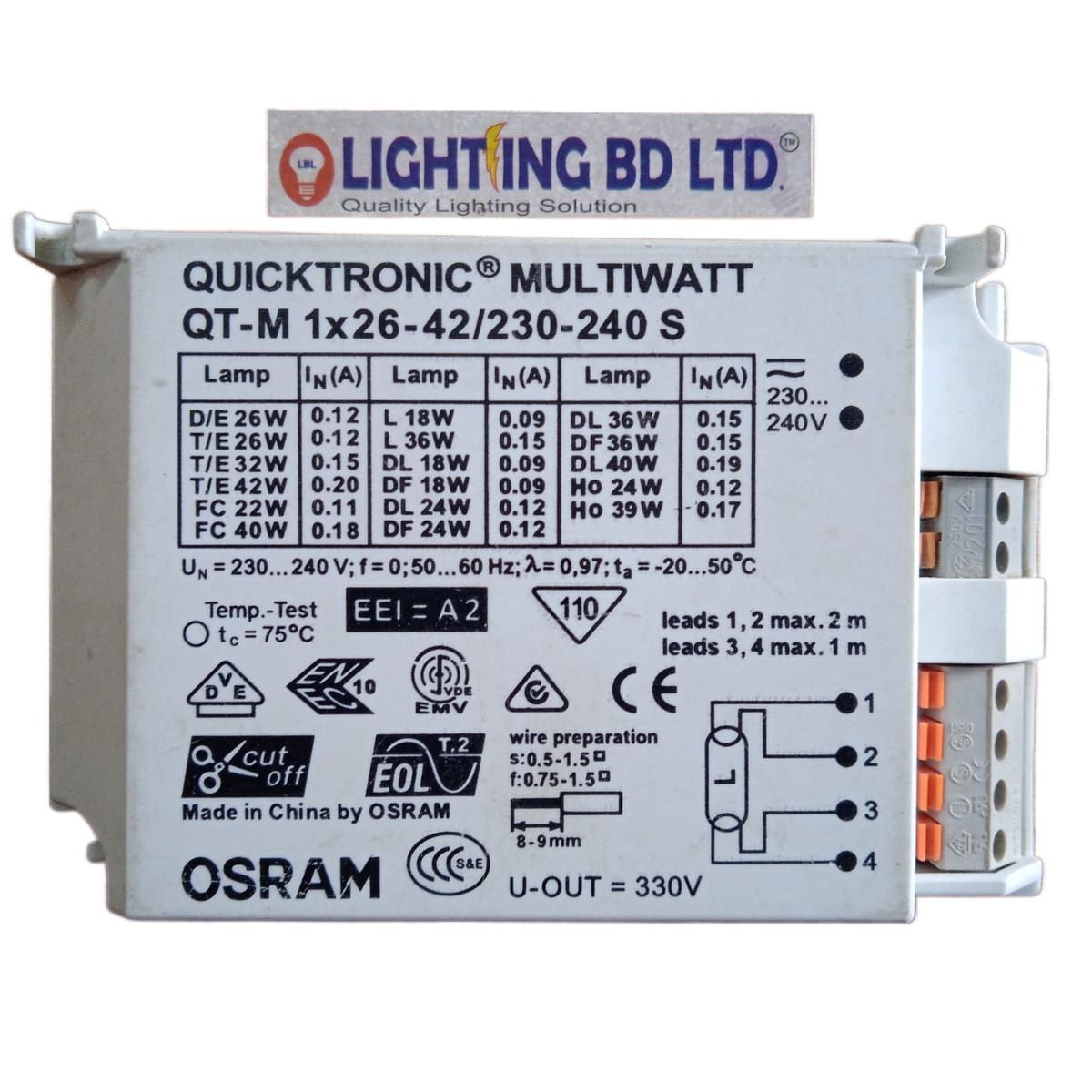 Alimentatore Osram Quicktronic QTP-M 2x26-32 Per Lampade Fluorescenti - Foto 9