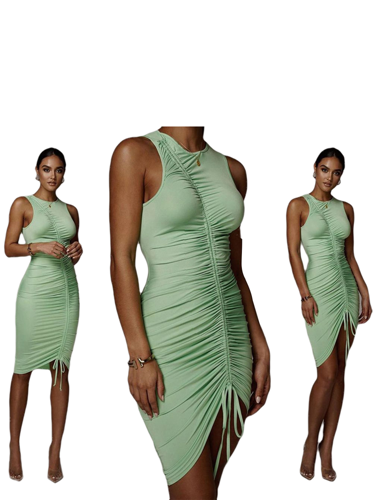 middle ruched dress