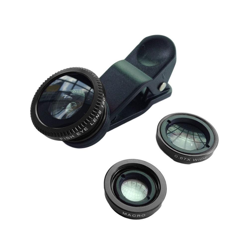 【happy one】Phone Lens Fisheye Lens 0.67x Wide-angle Zoom Lens with Kit Macro Fisheye Phone Lens Clip Mobile For Smartphone. 